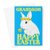 Cute Grandson Easter Bunny Card