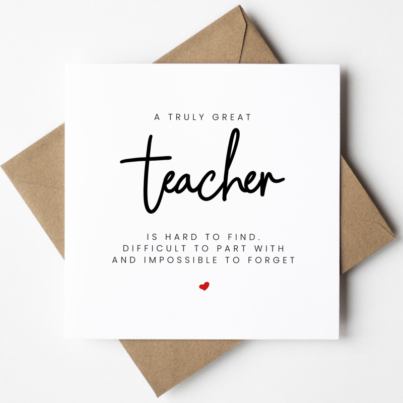 A truly great teacher is hard to find, Personalised Teacher Card