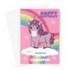 Happy Birthday Card For Daughter - Cute Unicorn Children's - A5 Greetings Card - A5 Portrait - 1 Card