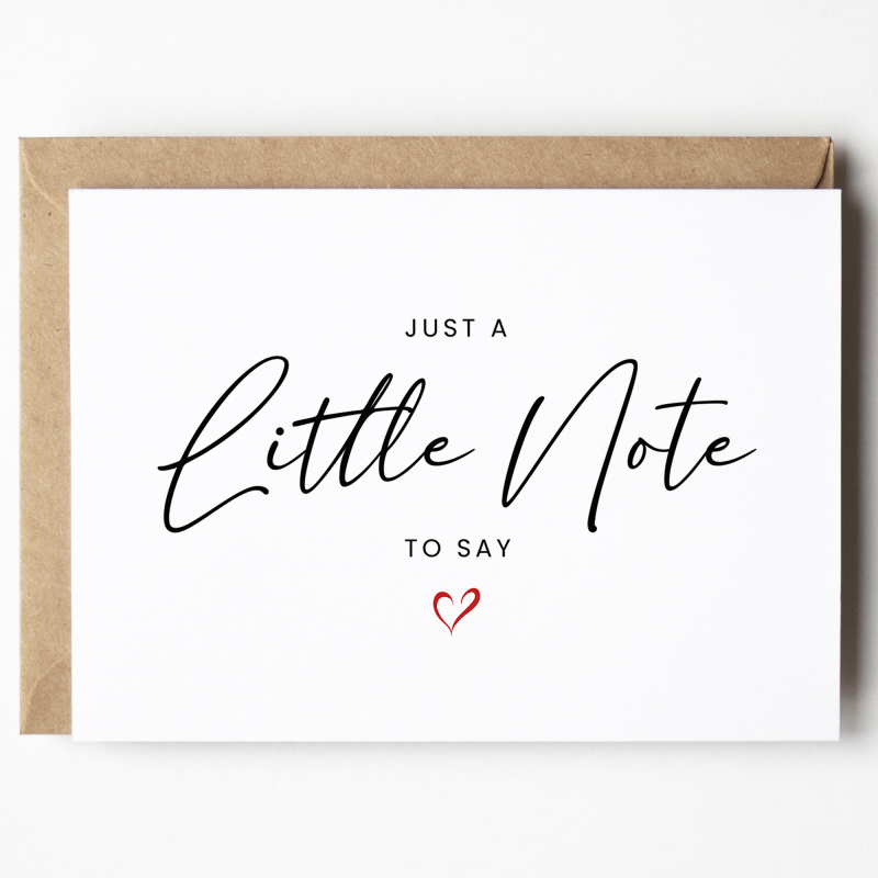 Pregnancy Reveal Cards - Just a Little Note to say Baby Card - A6 - 4.1" x 5.8"