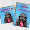 I pugging love you mum, mom pug, dog in clothes Mother's Day card for mother from son, daughter (Animalyser) (Size A6/A5/A4/Square 6x6") - A6: Single card - Mum