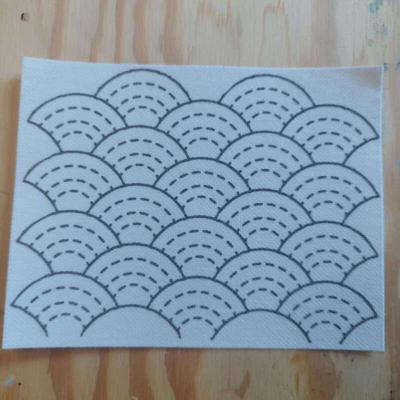 Sashiko | Visible Mending | Washable Transfers | Removable Mending Transfers