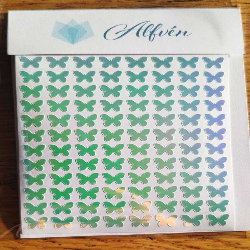 Butterfly Stickers 1cm wide 120 in a set - Pink