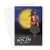 Happy Halloween Card - Witch Anime Girl - A5 Portrait - 1 Card