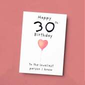 30th Birthday Card for Her Birthday Card Wife 30th Birthday Card For Sister Birthday Card 30 th Birthday Card For Friend