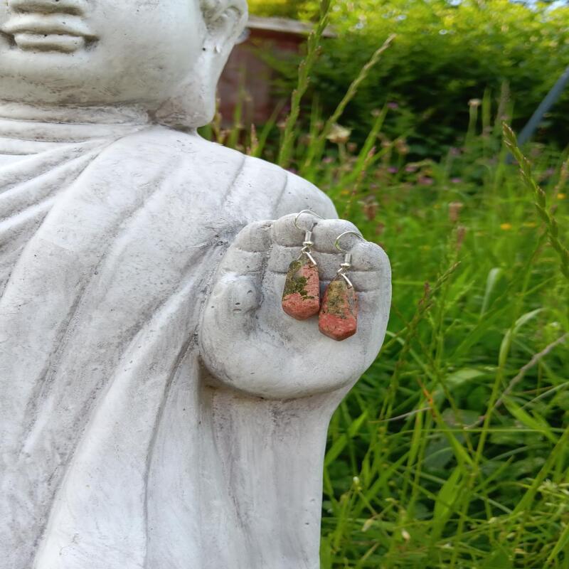 Unakite Earrings - Happiness