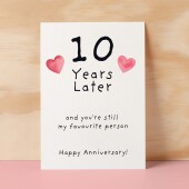 10th Wedding Anniversary Card For Wife Anniversary Card for Husband 10 Year Anniversary Card For Boyfriend or Girlfriend  10 Year Anniversary Card