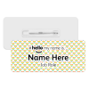 #hello my name is... Name Badge - Rainbow Hearts