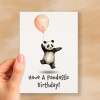 Birthday Card For Children Cute Panda Birthday Card For Child Card For Boy Birthday Card For Girl Pandastic Fun Birthday Card For Kids - Small (4x6) / Blank Message