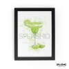 MARGARITA  Splatter Art Print, High Gloss Print, Splash Art, Home Decor, Home Bar Custom Drink Art Cocktails - A6