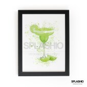 MARGARITA  Splatter Art Print, High Gloss Print, Splash Art, Home Decor, Home Bar Custom Drink Art Cocktails