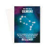 Gemini Rude Star Sign Birthday Card - A5 Portrait - 1 Card