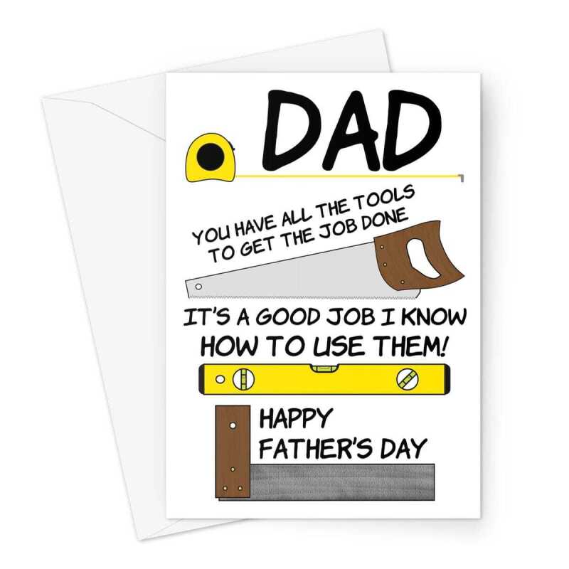 DIY Dad Joke Father's Day Card - A5 Portrait - 1 Card