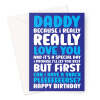 Funny Daddy Birthday Card From Young Child - A5 Portrait - 1 Card