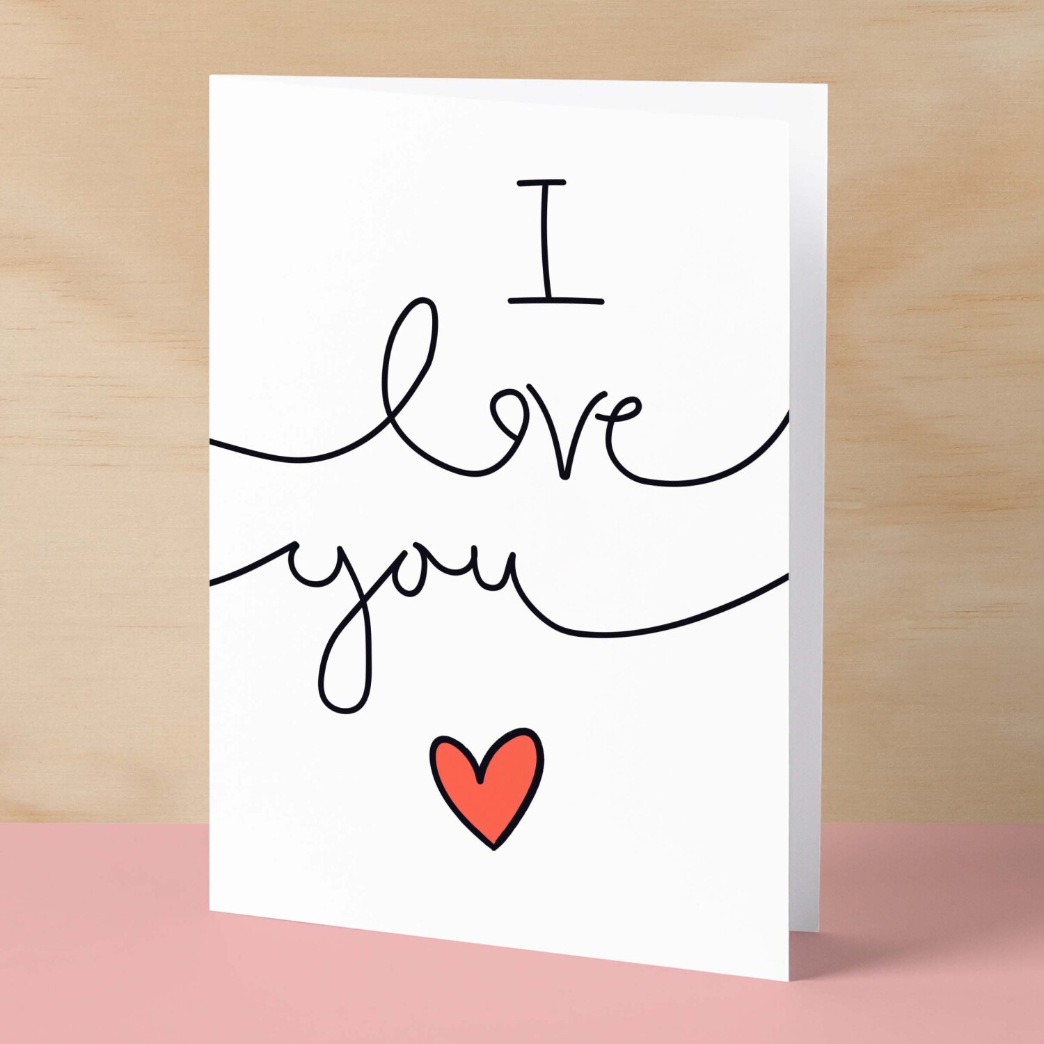 Anniversary or Valentine's Card for Her Anniversary Card for Wife Valentines Day Card For Husband Boyfriend or Girlfriend I Love You - Small (4x6) / Blank Message