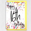 Personalised any age birthday confetti-style card: 16th, 18th, 21st, 30th, 40th, 50th, 60th, 70th, 80th, 90th (Size A6/A5/A4/Square 6x6") - A6: Single card