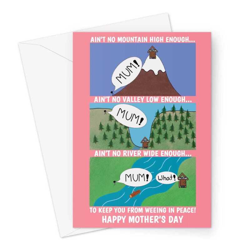 Happy Mother's Day Card - Funny Ain't No Escape From Young Children - A5 Greeting Card Greeting Card - A5 Portrait - 1 Card