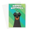 Dobermann Dog Birthday Card - A5 Portrait - 1 Card