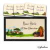 Personalised Wine Garden Bar Runner Mat, Wine Garden & 4 x Drinks Coasters Gift Set Garden Bar Sets / Custom Beer Mats Home Bar, Wine Lover - Set of 4 Coasters