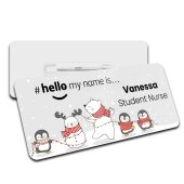 Christmas Name Badge hello my name is Name Badge