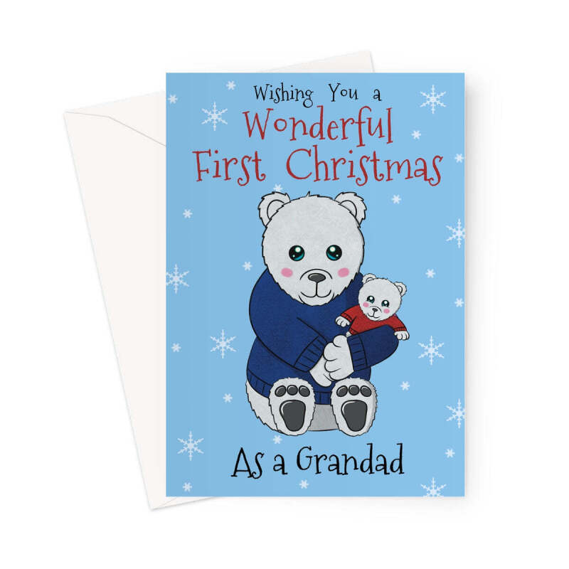 First Christmas As A Grandad Card - A5 Portrait - 1 Card