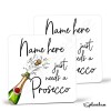 Prosecco Coaster Hand Drawn Coaster - Home Bar - Birthday Gift. Secret Santa Hand Drawn Prosecco Coaster Personalised Drink Wedding Coasters - Single Coaster