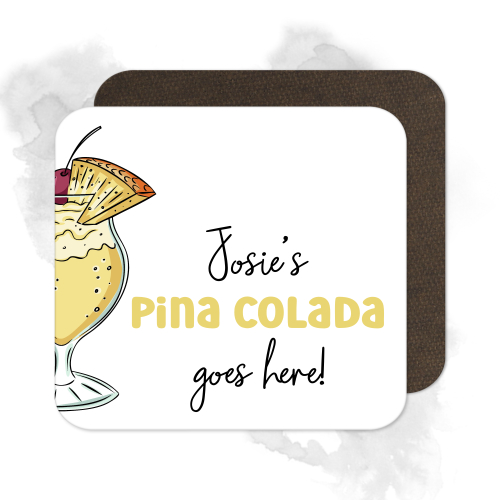 Personalised Pina Colada Coaster