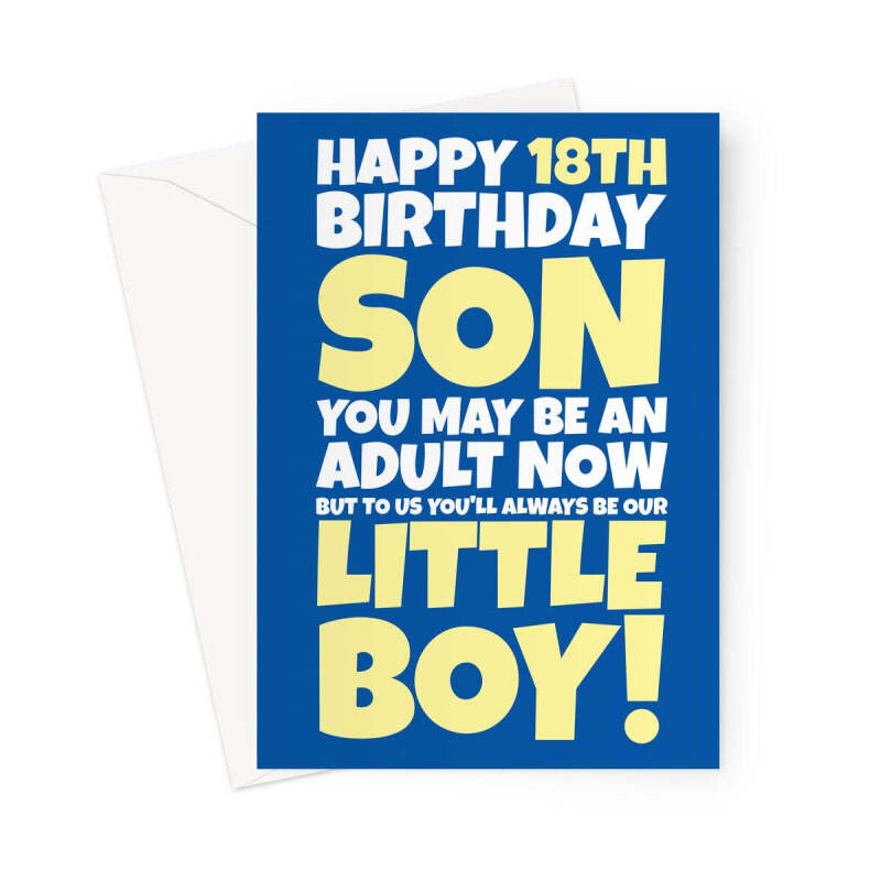18th Birthday Card For Son - Our Little Boy - A5 Portrait - 1 Card