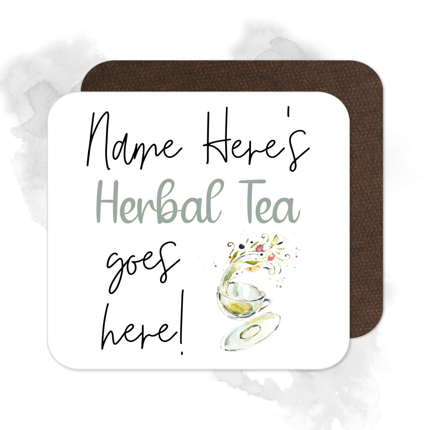 Personalised Drinks Coaster - Name's Herbal Tea Goes Here!