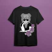 Cute Anime Girl Drinking Boba Bubble Tea - T-Shirt