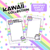 Kawaii Birthday Display Cards *New Designs* - Happy Birthday Text - A6 - Portrait