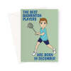 Badminton Greeting Card For A December Birthday - A5 Portrait - 1 Card