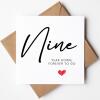 9 Year Anniversary Card For Husband, Wife 9th Anniversary Card, Happy 9th anniversary 9 year Card Funny Greeting Card wife husband