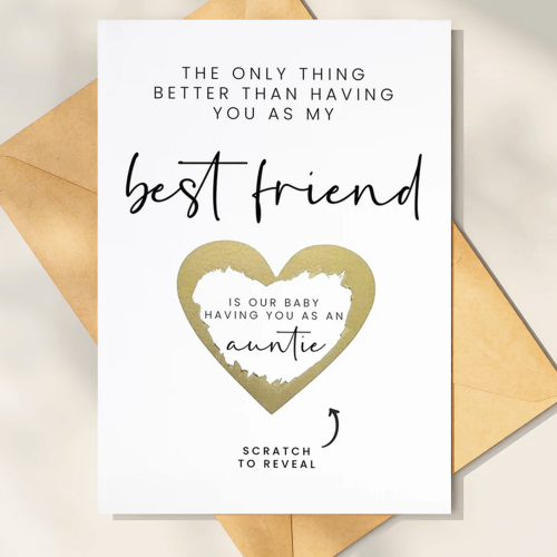 Best friend pregnancy Announcement Card, Friend Pregnancy Annoucnement