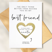 Best friend pregnancy Announcement Card, Friend Pregnancy Annoucnement
