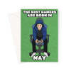 Gamer Birthday Card Born In May - A5 Portrait - 1 Card