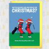 Funny golf-themed, socks Christmas card for golfer, golf enthusiast: Why do golfers love new socks for Christmas (Size A6/A5/A4/Square 6x6") - A6: Single card