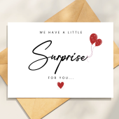 We Have a Little Surprise for You Balloons Pregnancy Reveal Cards