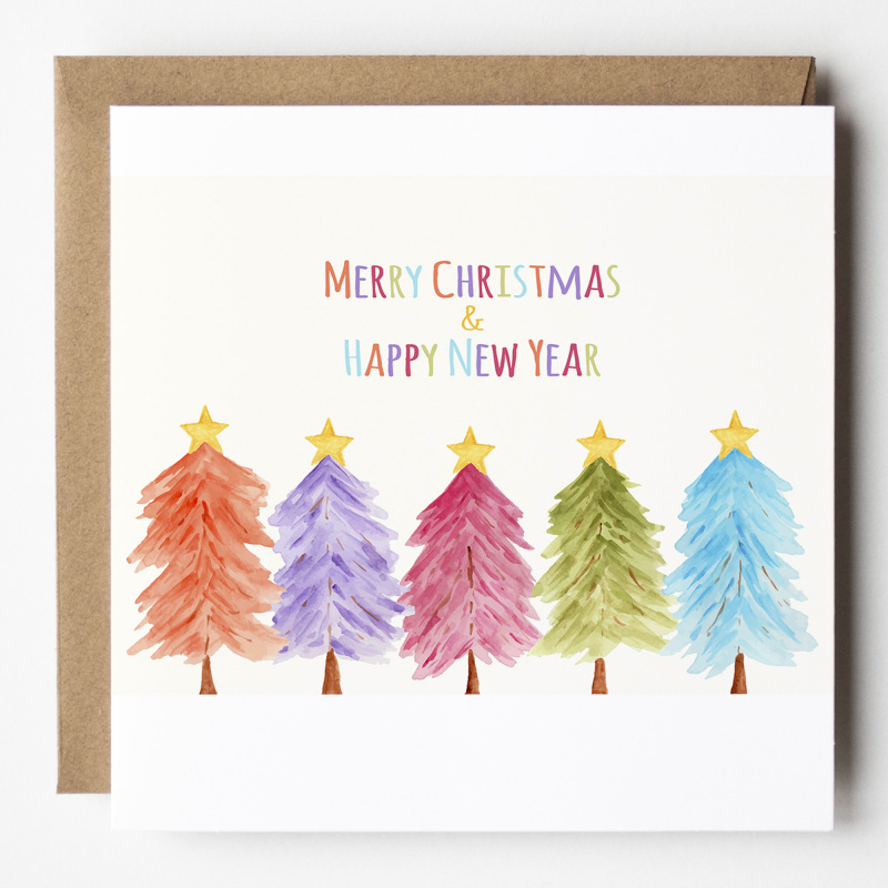 Christmas Tree Card | Watercolour | Traditional Christmas Card | Classic Christmas Card | Watercolour Christmas Tree Card Packs or Singles