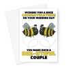 Wedding Congratulations Card - Mr & Mrs Bumble Bee Pun - A5 Greeting Card - A5 Portrait - 1 Card