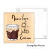 White Russian Luxury Glass Coaster Cocktail Personalised Coaster, Personalised, Fathers Day gift, Christmas, Birthday Gift, Home Bar - Single Coaster