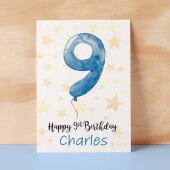 Personalised 9th Birthday Card For Boy Custom Name Card For Boy Ninth Birthday Card For Child Birthday Card for Boy Custom 9th Birthday