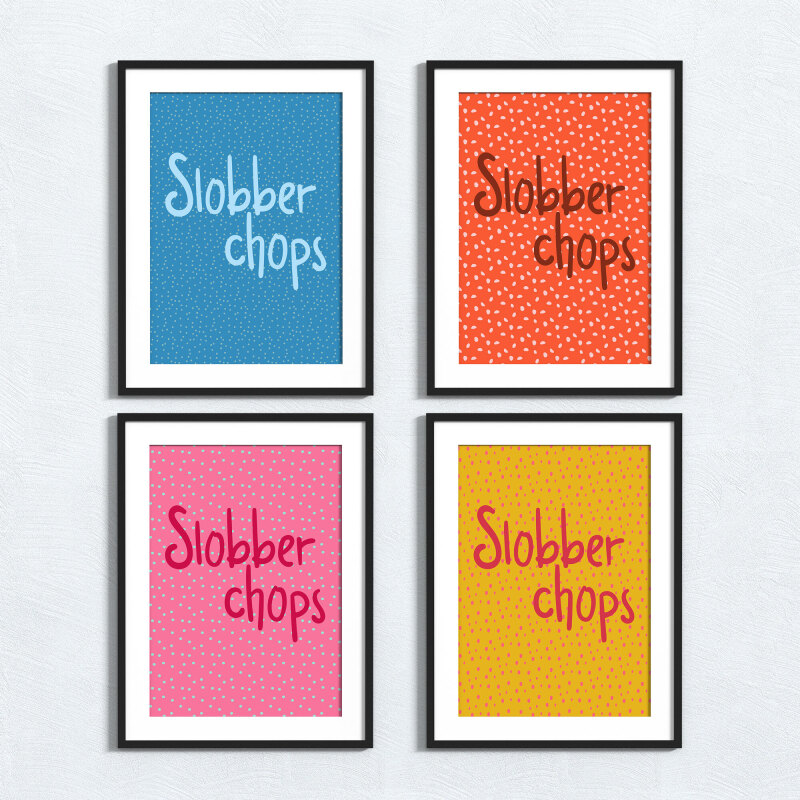 Stoke-on-Trent, Potteries, Potter dialect, sayings print - A5 - Glossy - Blue