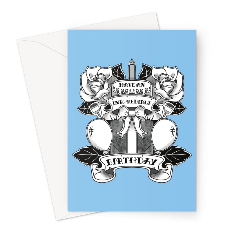 Classic Tattoo Birthday Card - A5 Portrait - 1 Card