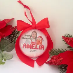 Unofficial Handmade Ms Rachel Christmas Bauble, Personalised Ms Rachel Ornament - 8cm