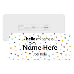 #hello my name is... Name Badge - Coloured Heats