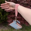 Crocheted wristlets with key chain