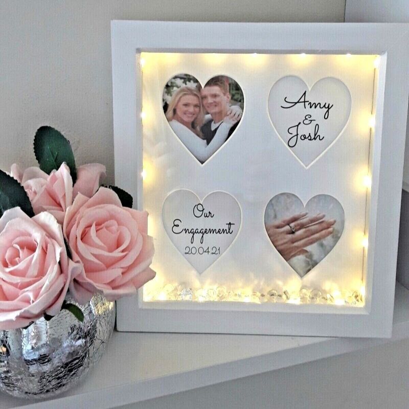 Personalised Engagement Frame,Engagement Gift,Engagement LED Frame - No lights