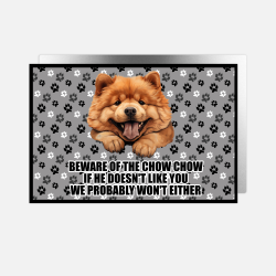 'Beware of the Dog' Personalised Breed Aluminium Sheet House Sign - A5