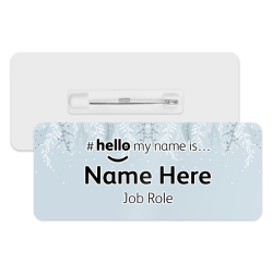 #hello my name is... Name Badge - Winter Sprigs